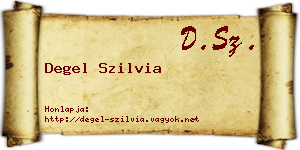 Degel Szilvia névjegykártya